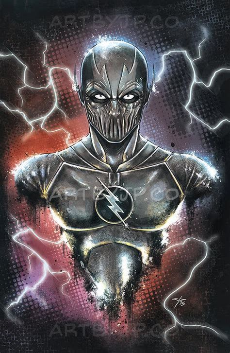 First draw a vertical line down the middle of the face. The Flash Zoom CW Bust Painting 11x17 Poster Print