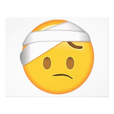 Face With Head Bandage Emoji Flyer