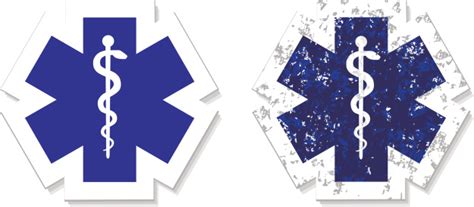 Medical Symbol Of The Emergency Grunge Sticker Stock Illustration