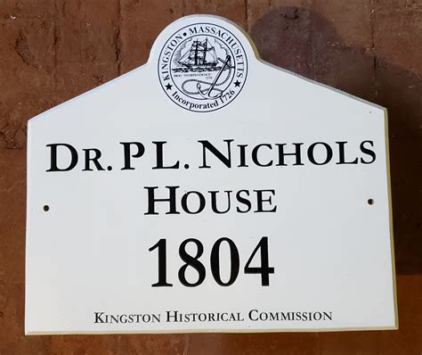 Historic House Plaque Program Kingston Ma