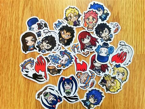Mini Fairy Tail Chibi Stickers By Verymadstickers On Etsy