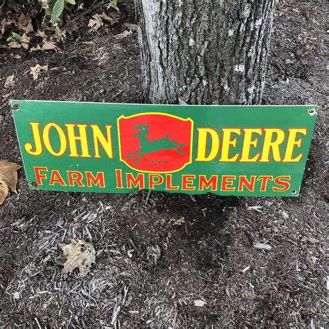 Vintage John Deere Farm Implements Porcelain Farm Sign 1974551268