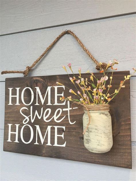 Porch Decor Home Sweet Home Rustic Front Door Sign Decor Etsy Wood