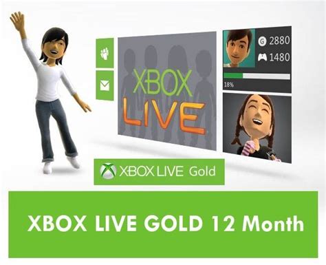 Microsoft Xbox Live 12 Month Gold Membership For Xbox 360 Xbox One