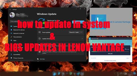 Windows Update Option In Settings And Lenovo Vantage Youtube