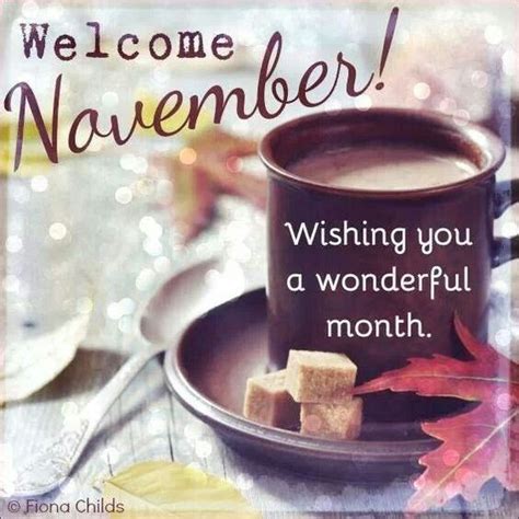 Welcome November Wishing You A Wonderful Spell Good Morning November