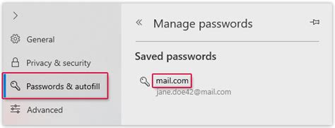 Viewing Saved Passwords - mail.com help