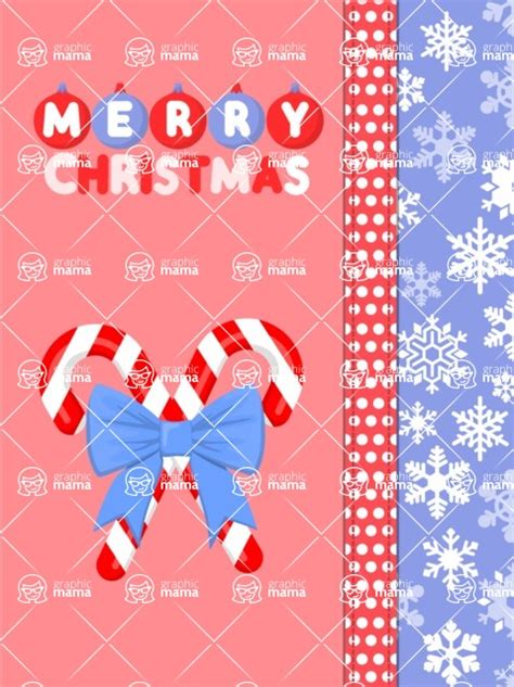 Christmas Card Vector Graphics Maker Merry Christmas With Candy Canes