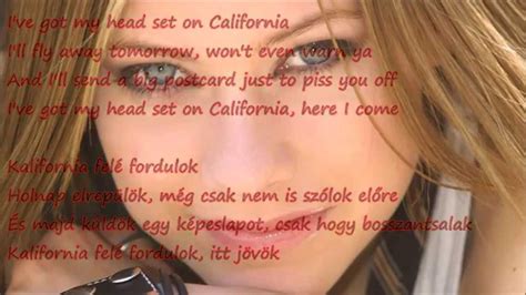 Avril Lavigne Headset Hq Hd Lyrics Hungarian Translation Youtube