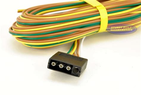 This is just a standard 4 way connector with a ground, parking, and signal or brake lights. Trailer Light Wiring Harness 4 Flat 35ft to re-do Trailer Li