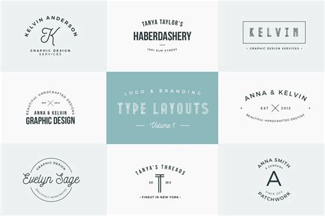 Logo And Branding Type Layouts Bundle Branding And Logo Templates