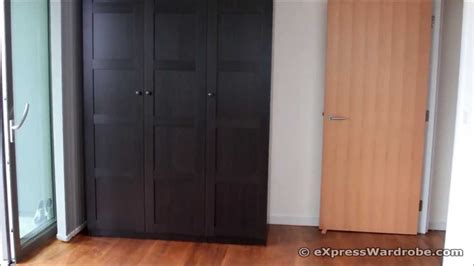 You can create your wardrobe on the planner found in the pax area of the store or in the comfort of your own home. IKEA Pax BERGSBO Black Brown Door Wardrobe Design - YouTube