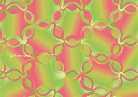 Pink And Green Abstract Gradient Ornate Pattern Background Vector Art