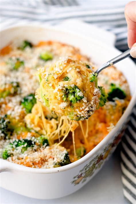 Broccoli Cheddar Spaghetti Squash Casserole Daisybeet
