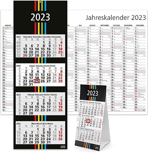 4 Monatskalender 2023 Wandkalender 3 Monats Tischkalender 2023