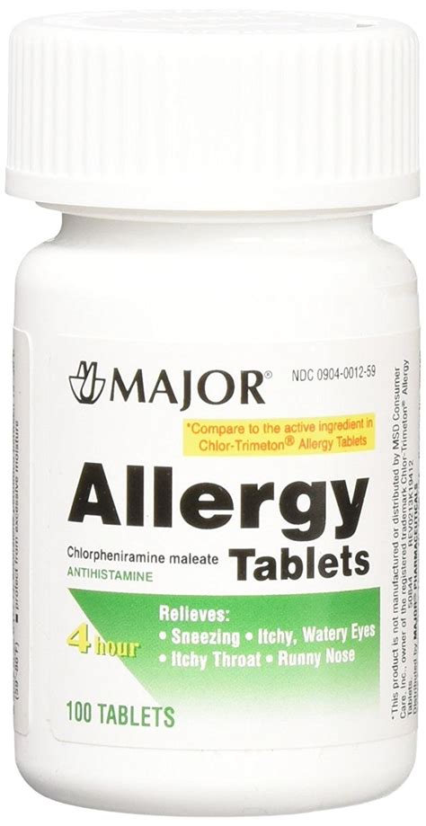 Major Pet Allergy Relief Tablets 4 Mg 100 Count