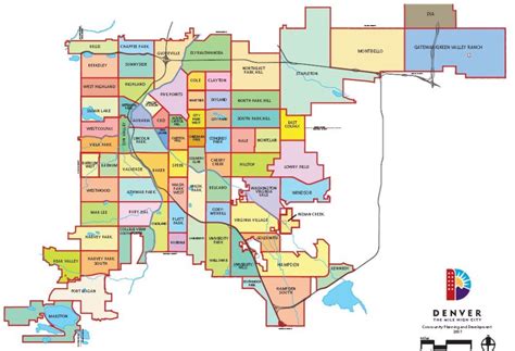 Neighborhood Map Denver City And County Of Denver Co