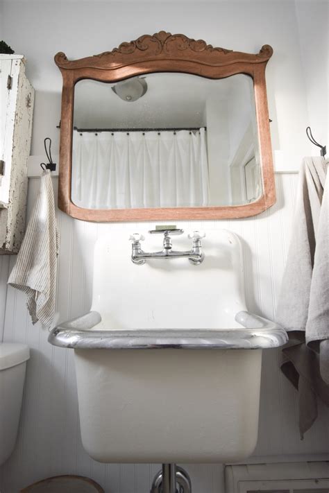 Jessica zernike | apr 17, 2020. Wall Mount Farmhouse Sink Bathroom Renovation - Midcounty ...