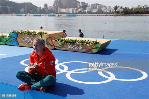Gold Medalist Danuta Kozak Of Hungary Poses For A Photo During The