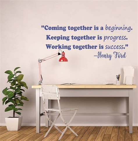 Teamwork Wall Decal Quote Vinyl Decal Motivational Office Etsy