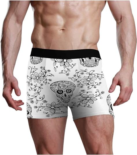 Cataku Mexican Skull Flower Men S Boxer Briefs Underwear S Xl Amazon
