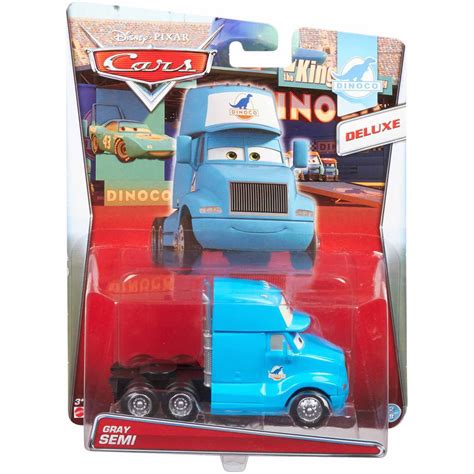 Disney Pixar Cars Movie Dinoco Deluxe Gray Semi Toy Truck