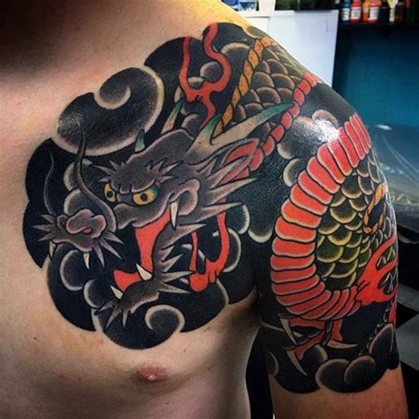 40 Dragon Shoulder Tattoo Designs For Men Manly Ink Ideas Mann