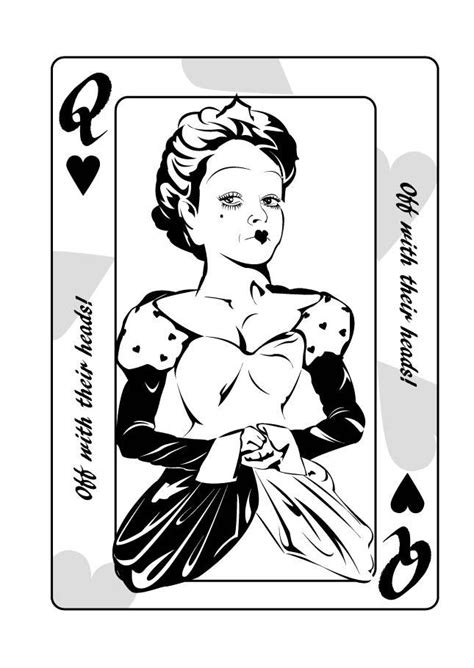Queen Of Hearts Playing Card By Zurrilynn On Deviantart