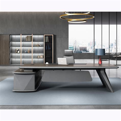 Luxury Boss Executive Office Table Modern Corner Office Wooden Desk