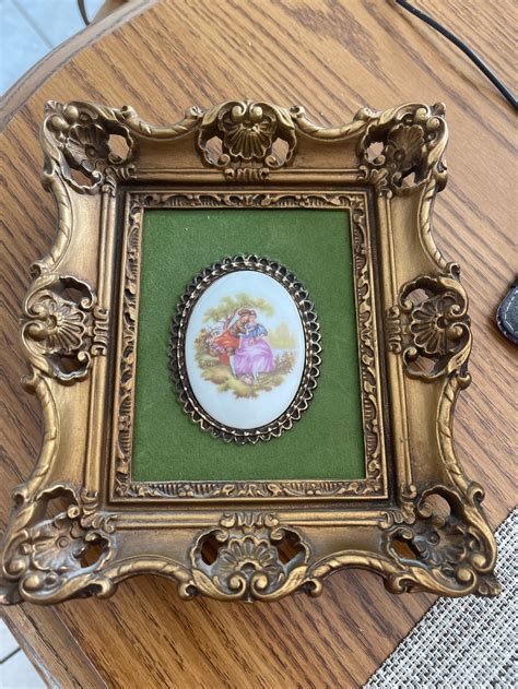 Vintage Turner Wall Accessory A 866 Framed Enamel Courting Etsy