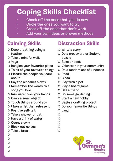 Coping Skills For Panic Attacks Worksheets