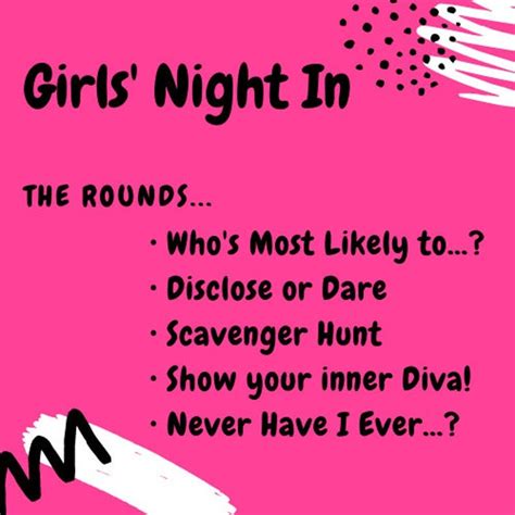 Girls Night In Virtual Party Game Adult Party Games Etsy