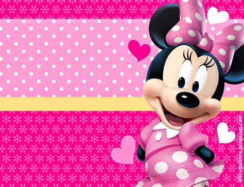 Invitación Minnie Mouse Invitaciones Minnie Etiquetas Minnie Tarjetas Minnie
