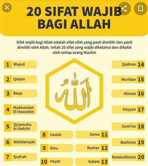 SIFAT SIFAT WAJIB BAGI ALLAH 1 2K Plays Quizizz