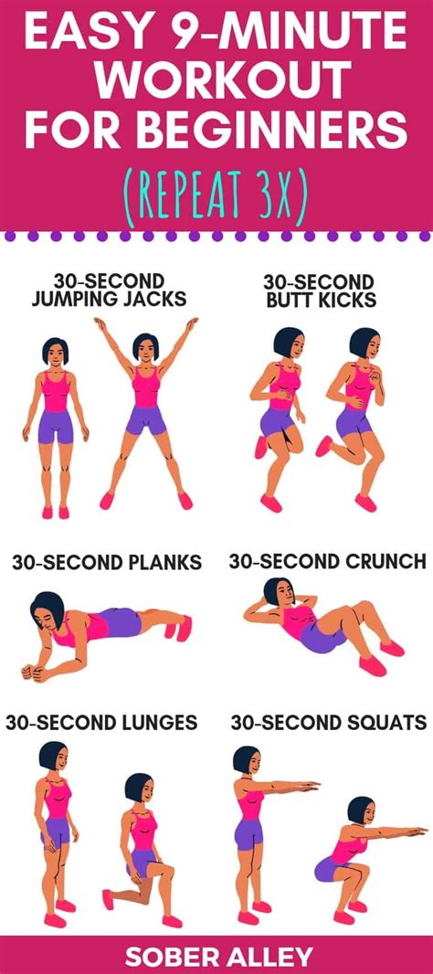 Super Simple 9 Minute Fat Burning Workout For Beginners