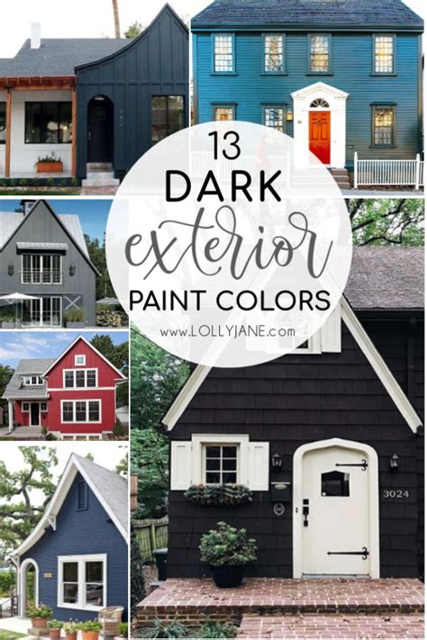Trending Dark Exterior Paint Colors Lolly Jane In 2020 House