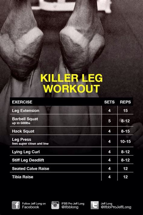 Killer Leg Workout Fitness Pinterest