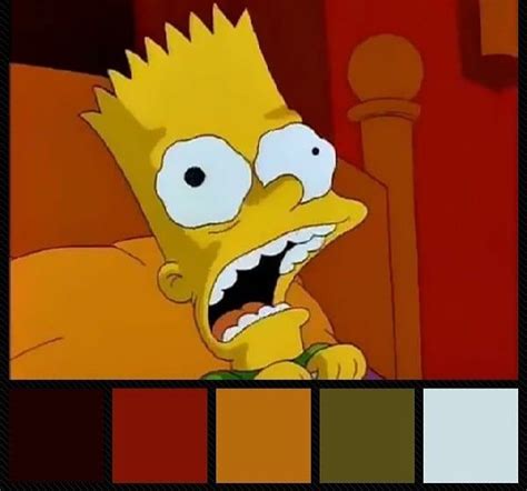 The Simpsons Face Is Shown In Color Swatches And It Looks Like Hes