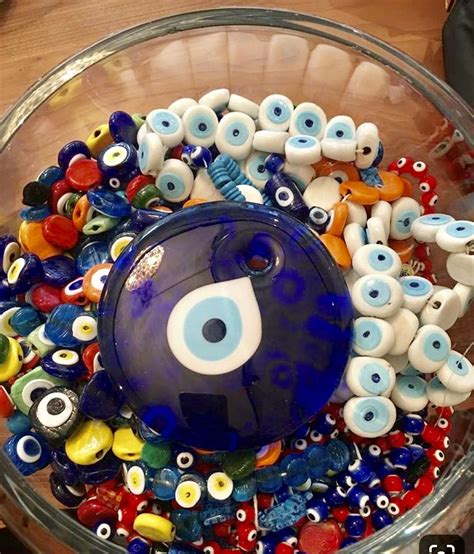 Pcs Evil Eye Beads Nazar Glass Beads Blue Evil Eye Charm Etsy