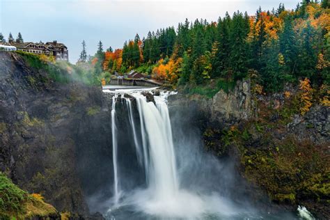 Snoqualmie Falls Lower Observation Deck Fall City Washington Top