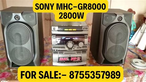 Sony Mhc Gr8000 2800 W Clean Set With Powerful Speakers For Sale