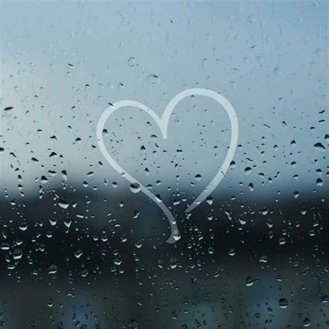 Rainy Heart Love Pinterest