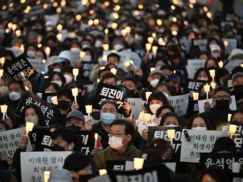 Candlelight Vigils Mourn South Korea Halloween Disaster Victims