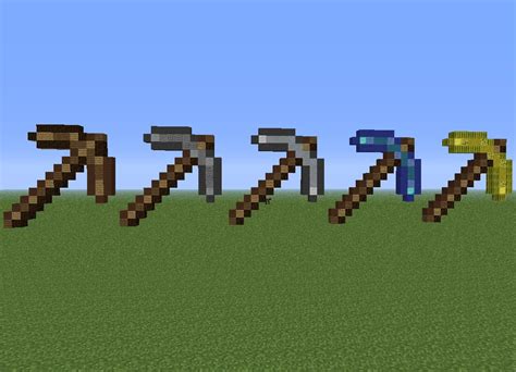 Tools Pickaxes Pixel Art Minecraft Project