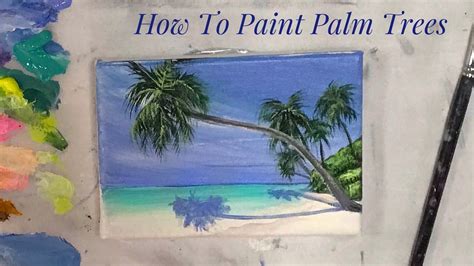 How To Paint Palm Trees🌴 Tropical 🏝 Painting Tutorial Step By Step