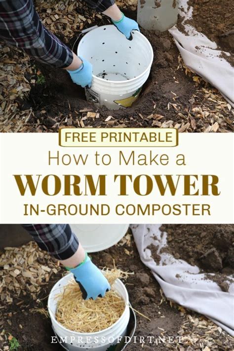 How To Make A Worm Tower In Ground Composter — Empress Of Dirt In