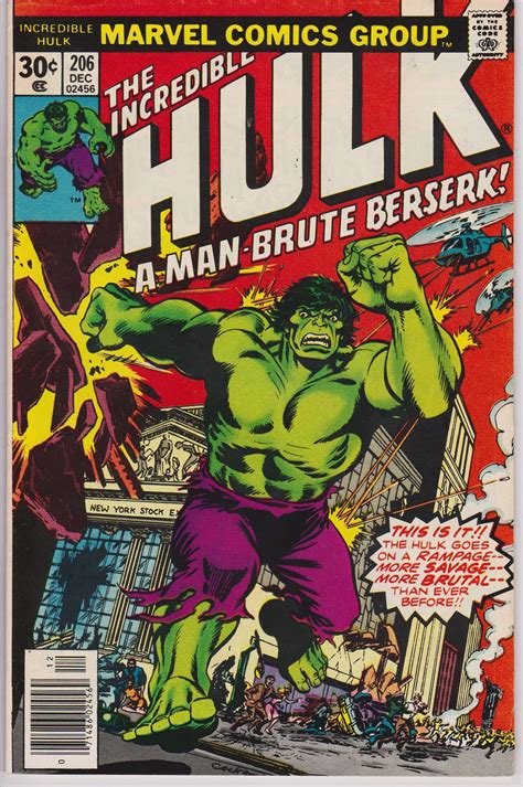Incredible Hulk 206 1st Series 1962 1999 December 1976 Etsy Hulk