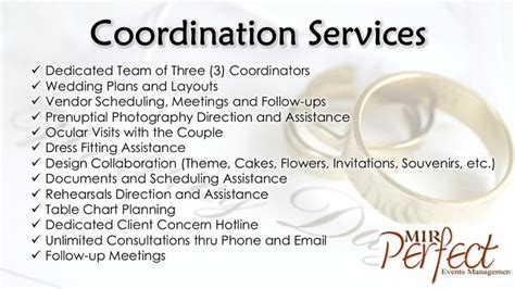Wedding Coordination Mir Perfect Events Management