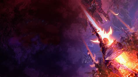 Wallpaper Fire Final Fantasy Xiv A Realm Reborn Women With Swords