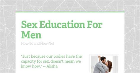Sex Education For Men Smore Newsletters